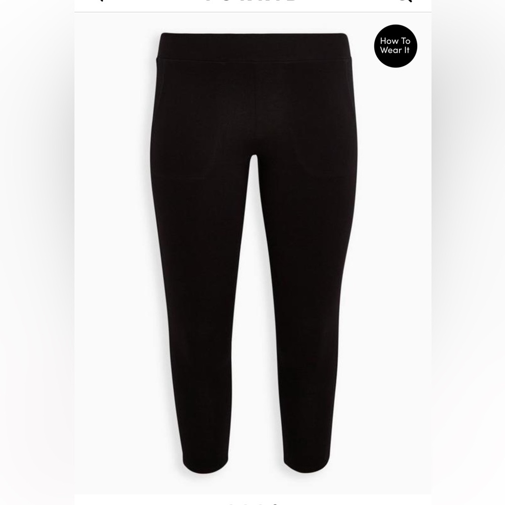 Torrid Black Crop Pocket Leggings Size 3 (22/24) New with Tags